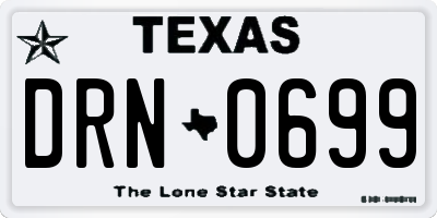 TX license plate DRN0699