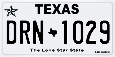 TX license plate DRN1029