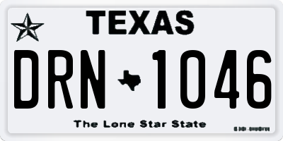 TX license plate DRN1046