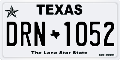 TX license plate DRN1052