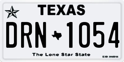 TX license plate DRN1054