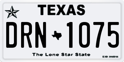 TX license plate DRN1075