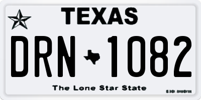 TX license plate DRN1082