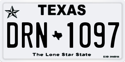 TX license plate DRN1097