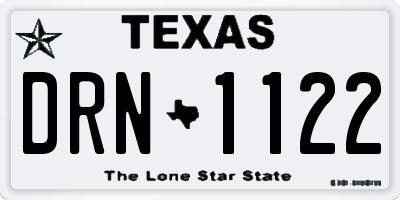 TX license plate DRN1122