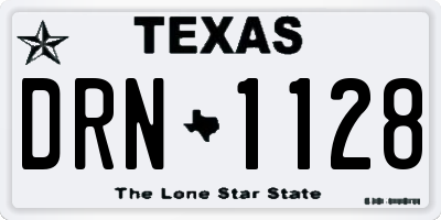 TX license plate DRN1128