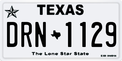 TX license plate DRN1129