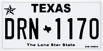 TX license plate DRN1170