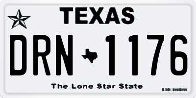 TX license plate DRN1176