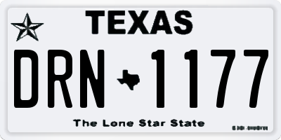 TX license plate DRN1177