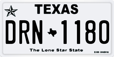 TX license plate DRN1180