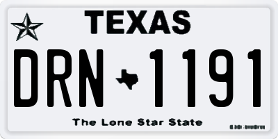 TX license plate DRN1191