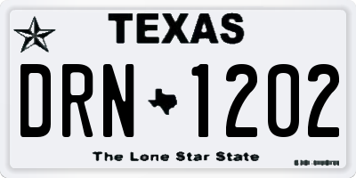 TX license plate DRN1202