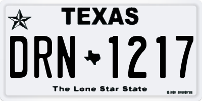 TX license plate DRN1217