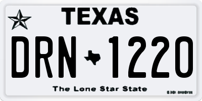 TX license plate DRN1220