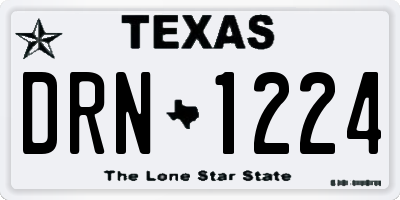 TX license plate DRN1224