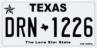 TX license plate DRN1226