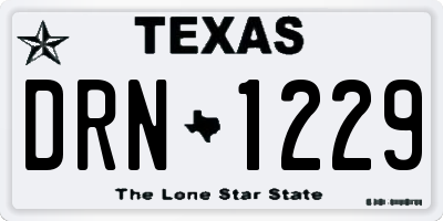 TX license plate DRN1229