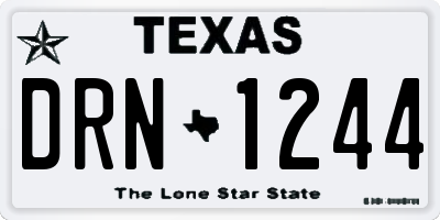 TX license plate DRN1244