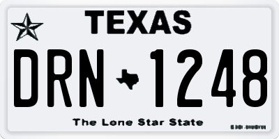 TX license plate DRN1248