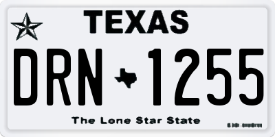 TX license plate DRN1255