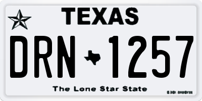 TX license plate DRN1257