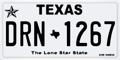 TX license plate DRN1267