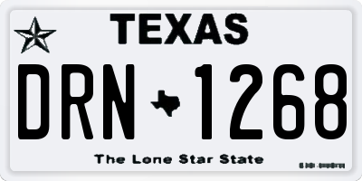 TX license plate DRN1268