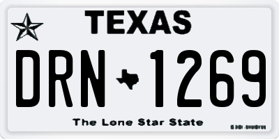 TX license plate DRN1269