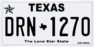 TX license plate DRN1270