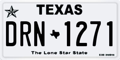 TX license plate DRN1271