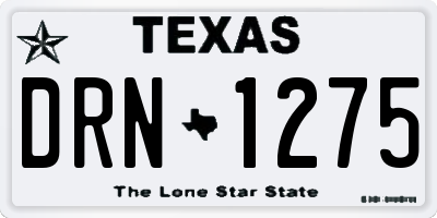TX license plate DRN1275