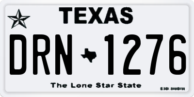 TX license plate DRN1276