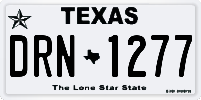 TX license plate DRN1277