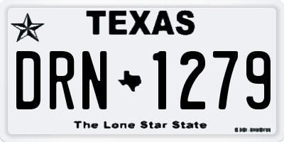 TX license plate DRN1279