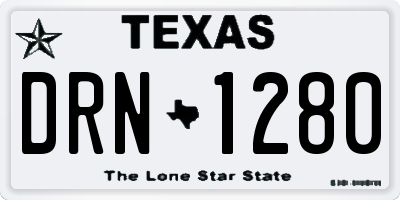 TX license plate DRN1280