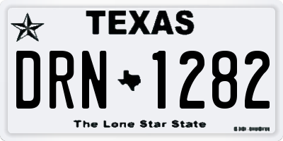 TX license plate DRN1282