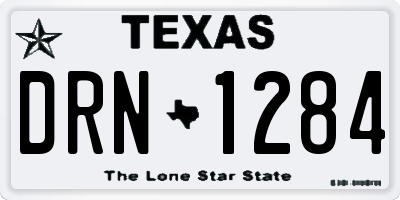 TX license plate DRN1284