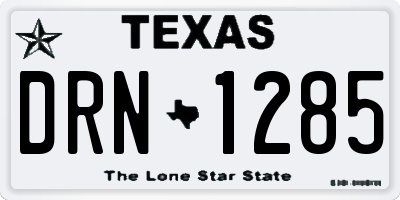 TX license plate DRN1285