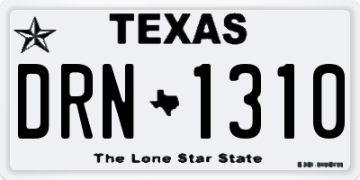 TX license plate DRN1310