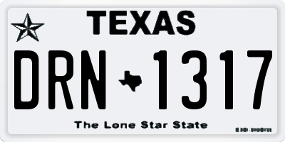 TX license plate DRN1317