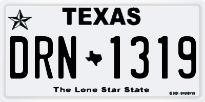 TX license plate DRN1319