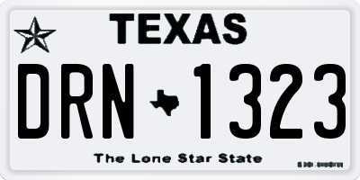 TX license plate DRN1323