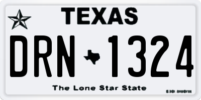 TX license plate DRN1324