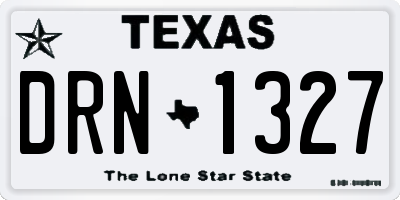 TX license plate DRN1327