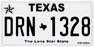 TX license plate DRN1328