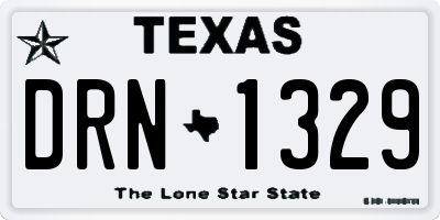 TX license plate DRN1329