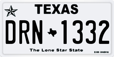TX license plate DRN1332