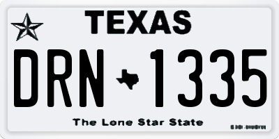 TX license plate DRN1335