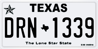 TX license plate DRN1339